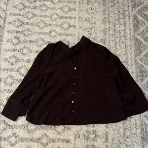Zara Dark Brown Button-Down Shirt